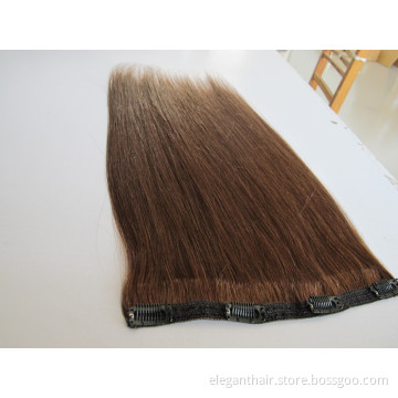 Premium Quality 100% Human Hair Real Remy Clip-in Hair Extensions 24" Color: Brown, 10PCS Set